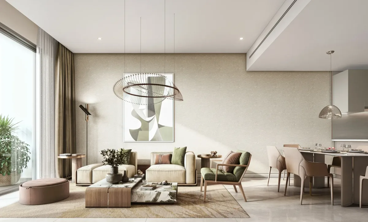 The Woods — interior living marketing still
