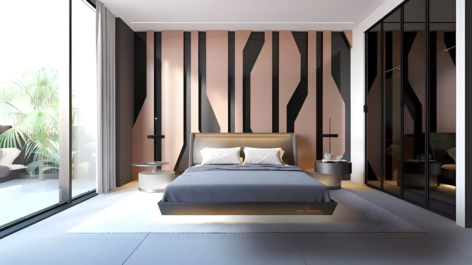 Tonino Lamborghini Residences — branded bedroom interior marketing still