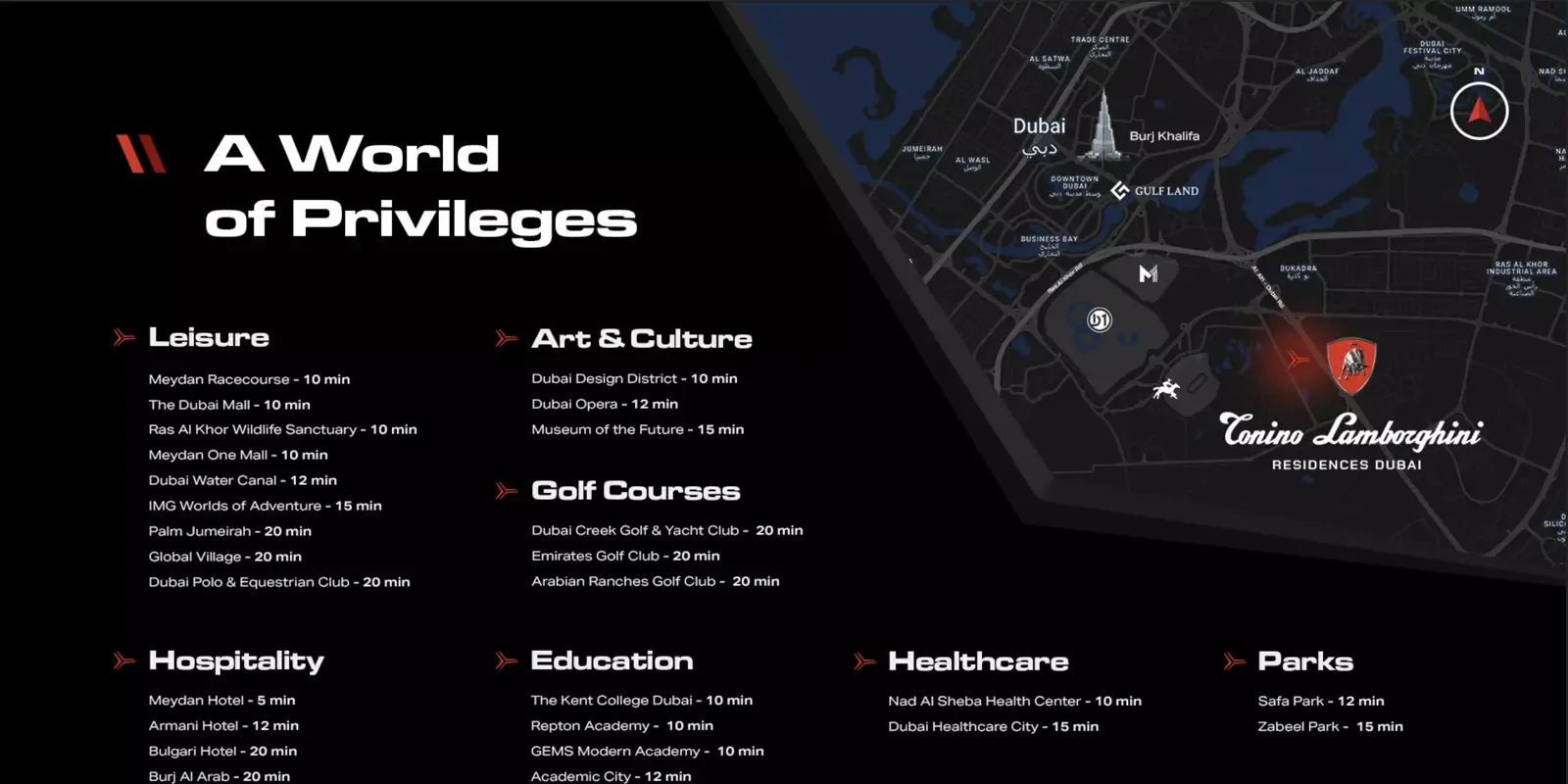 Tonino Lamborghini Residences — masterplan marketing graphic