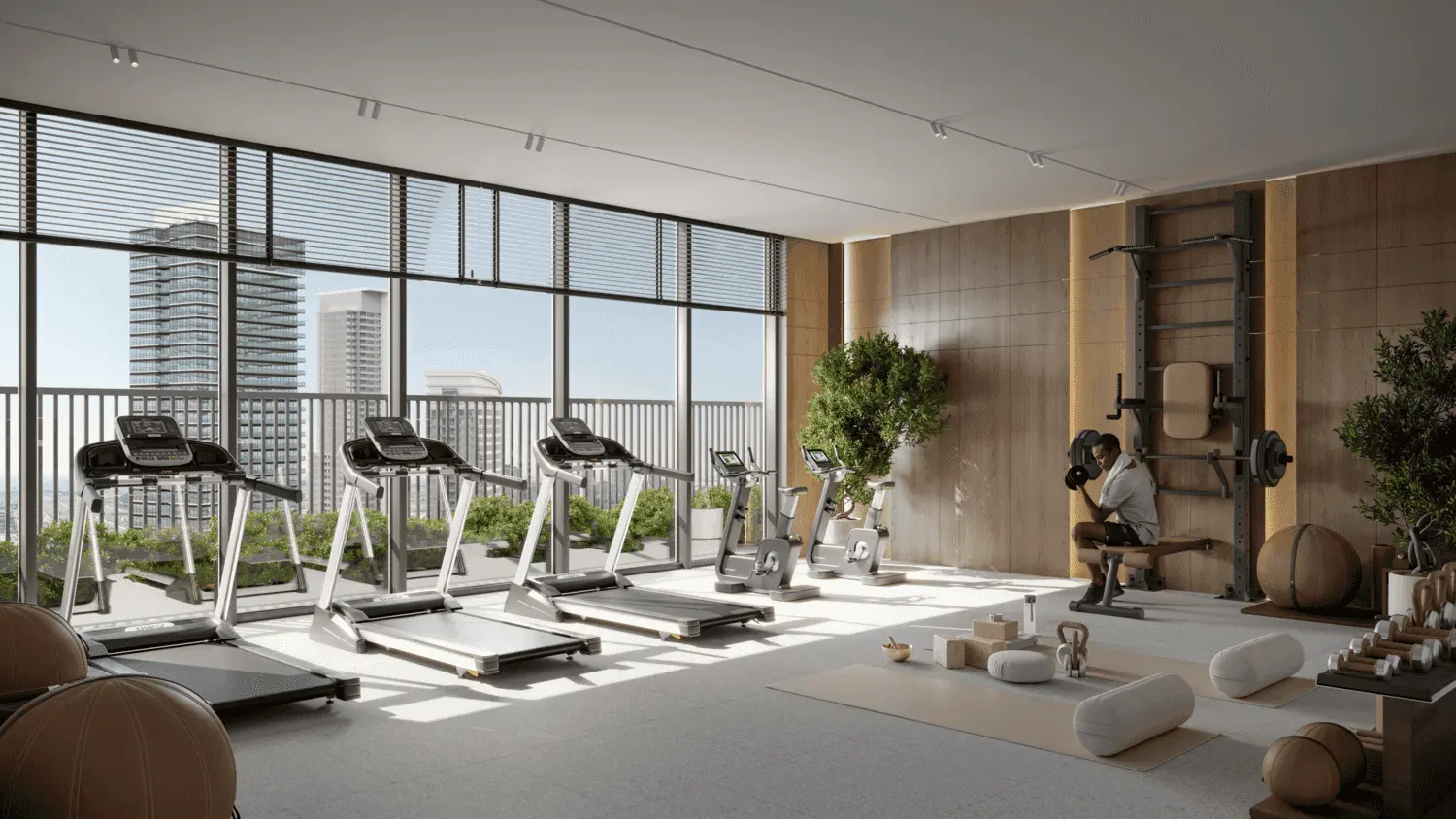 VERDAN1A 4 by Object 1 — marketing fitness centre with city outlook