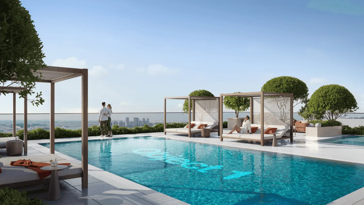 VERDAN1A 4 by Object 1 — marketing rooftop swimming pool with Object 1 pool mosaic