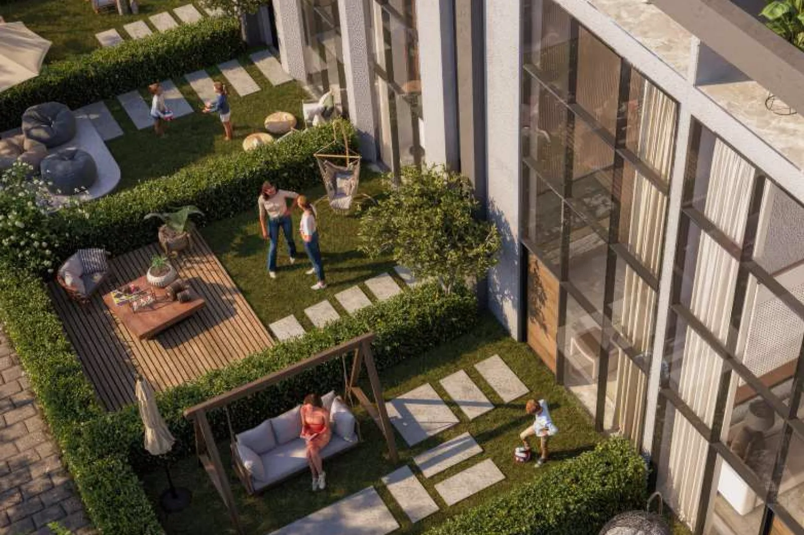 Verdana X by Reportage — marketing townhouse garden terrace