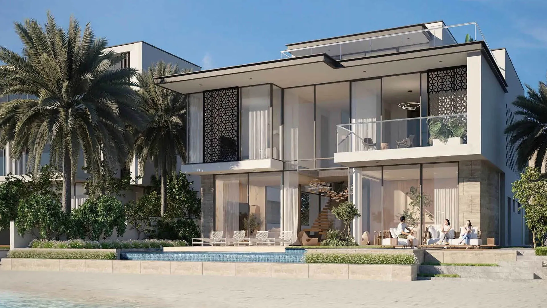 Villa Blue Horizon — exterior marketing still of Beach Collection villa massing